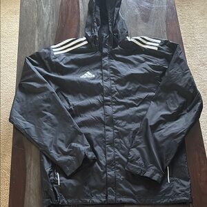 Adidas Black Windbreaker Jacket